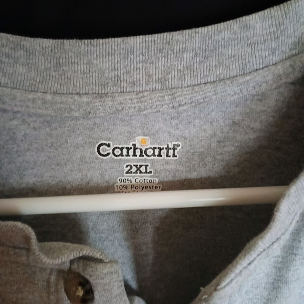 Carhartt Denim Overalls and Gray Long Sleeve T-Shirt Set - Picture 8 of 12
